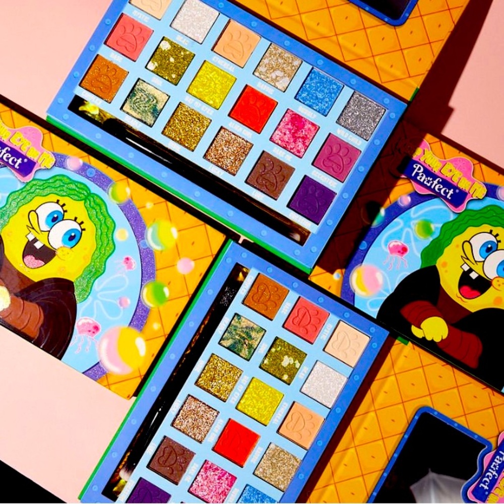 Pawfect Sponge Bob Eyeshadow Palette with Brush